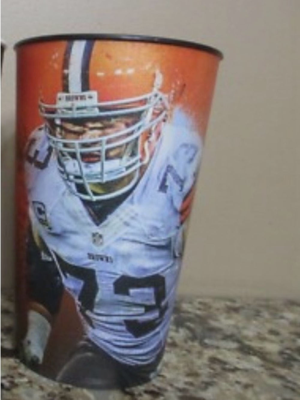 Joe Thomas Cleveland Browns Football Team Graphic Stadium Cup - Orange & White